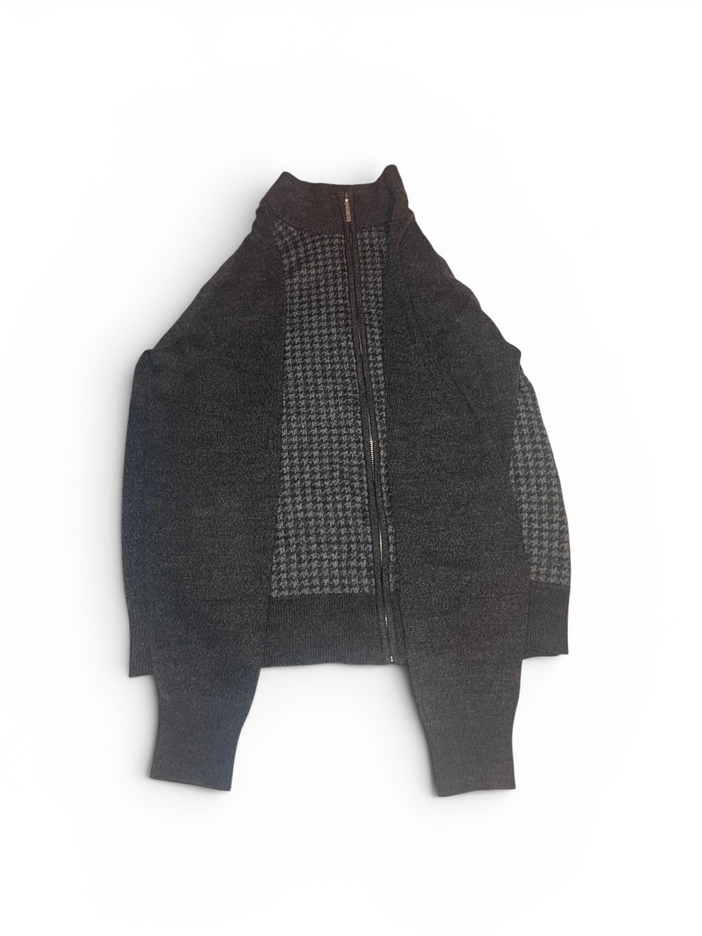 Geoffrey Beene Men's Gray Zip-Up Sweater Jacket